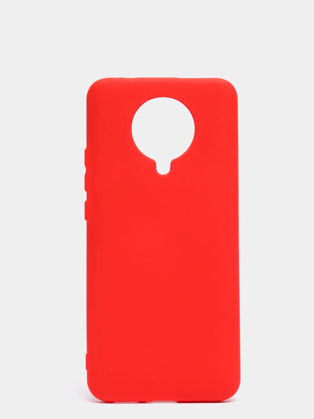 Красный чехол Xiaomi Redmi K30 Pro / Poco F2 Pro с закрытым низом и бархатом внутри Silicone Cover