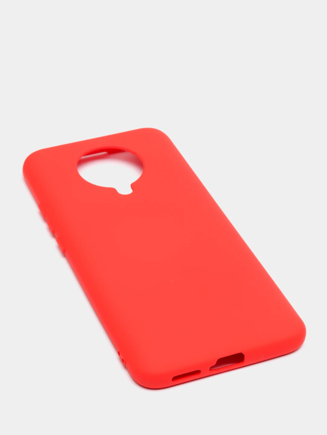 Красный чехол Xiaomi Redmi K30 Pro / Poco F2 Pro с закрытым низом и бархатом внутри Silicone Cover
