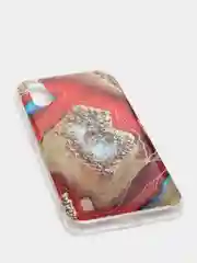 Красный чехол Samsung Galaxy A01 / M01, Галакси А01 / М01, силиконовый, с мраморным рисунком