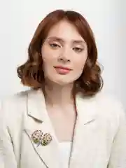 Розовый брошь цветы Гортензия, со стразами