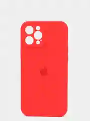 Красный чехол Silicone Case для iPhone 12 Pro Max с логотипом закрытый низ