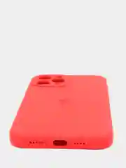 Красный чехол Silicone Case для iPhone 12 Pro Max с логотипом закрытый низ