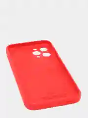 Красный чехол Silicone Case для iPhone 12 Pro Max с логотипом закрытый низ