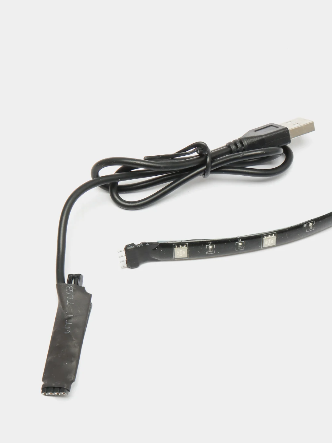 Светодиодная LED лента 5050 RGB 1-5 м, USB, IP65 с пультом управления