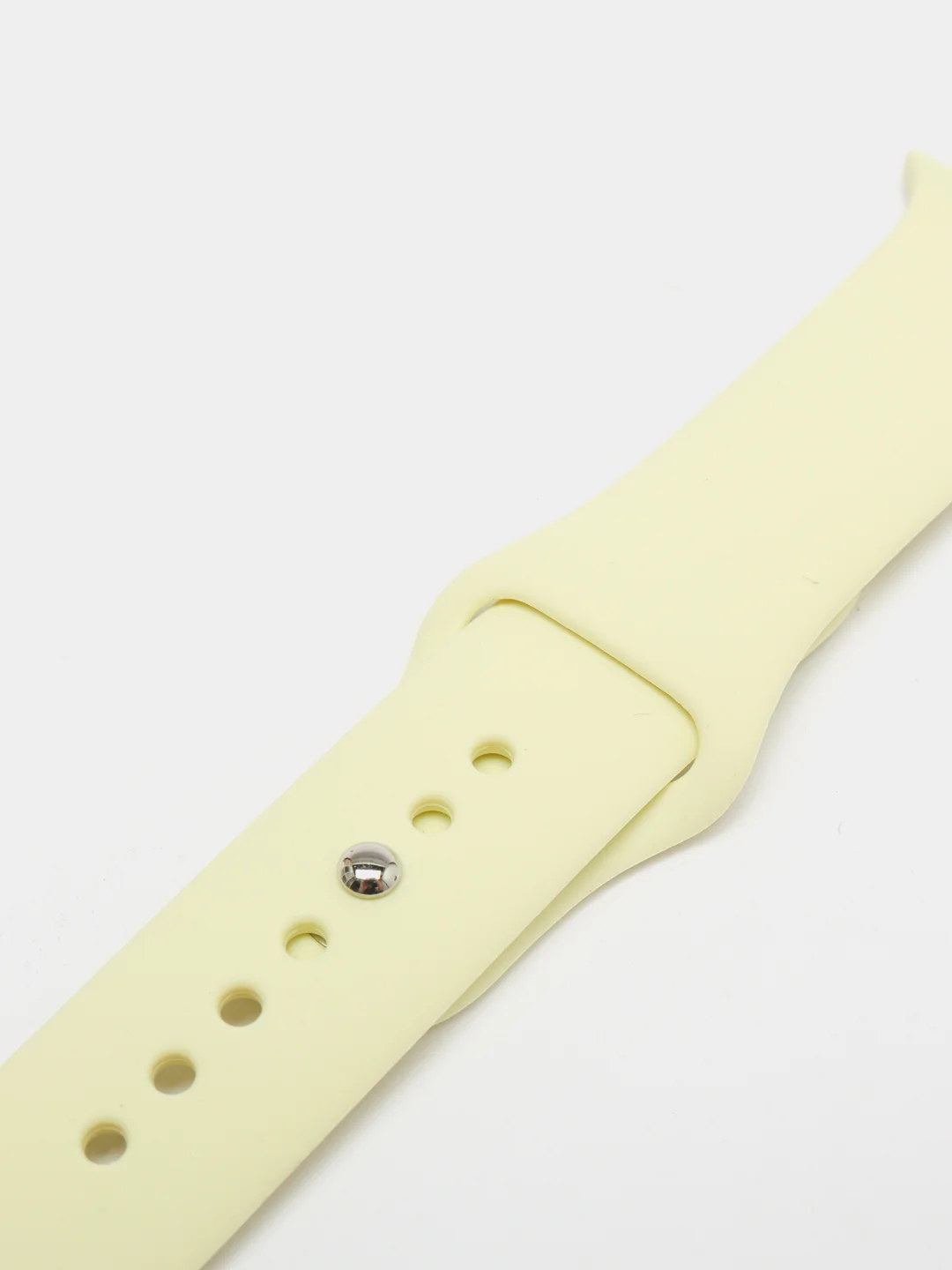 Светло-жёлтый силиконовый ремешок для Apple Watch 38, 40, 42, 44