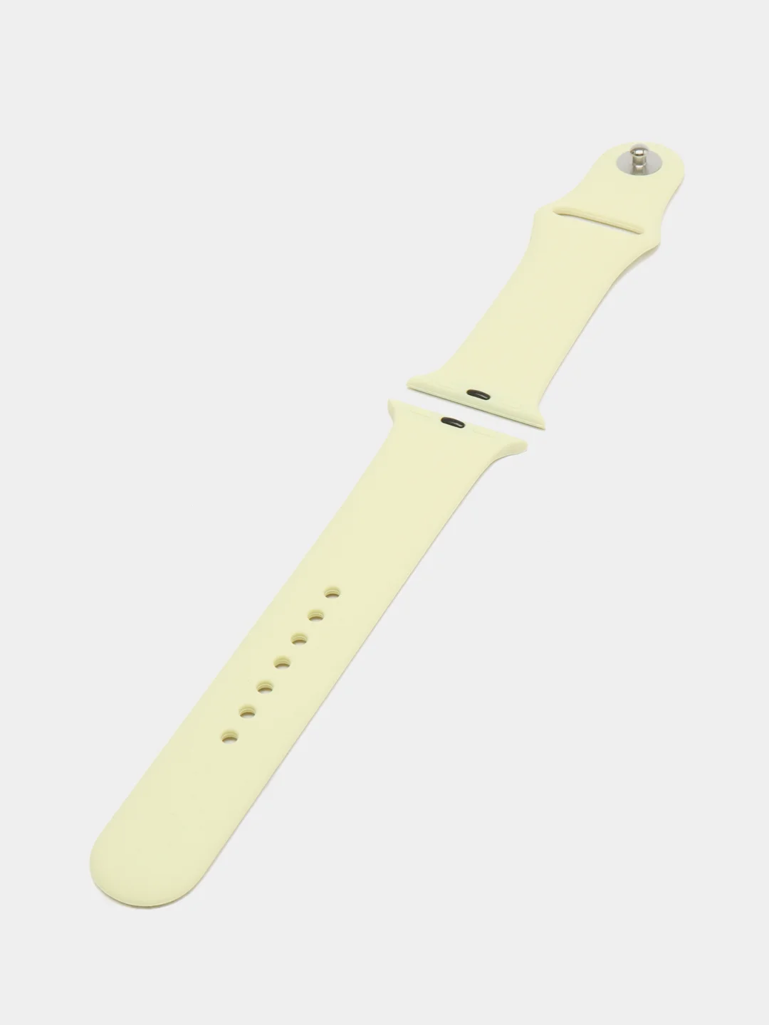 Светло-жёлтый силиконовый ремешок для Apple Watch 38, 40, 42, 44