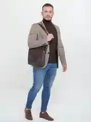 Сумка/барсетка мужская/ ремень через плечо/ цвет кофе