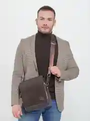 Сумка/барсетка мужская/ ремень через плечо/ цвет кофе