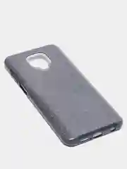 Черный чехол силиконовый с блестками для  Xiaomi Redmi Note 9 Pro / Note 9S Противоударный чехол