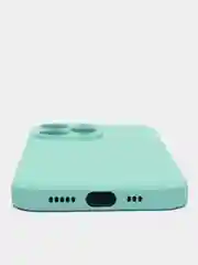 Мятный чехол с защитой камеры и мягкой подкладкой для iPhone 13 / 13 Pro / 12 Pro, 12 Pro Max, 11