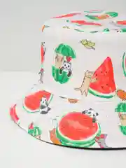 Кораллово-розовый панама двусторонняя
