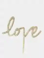 Золотой топпер для украшения торта Love
