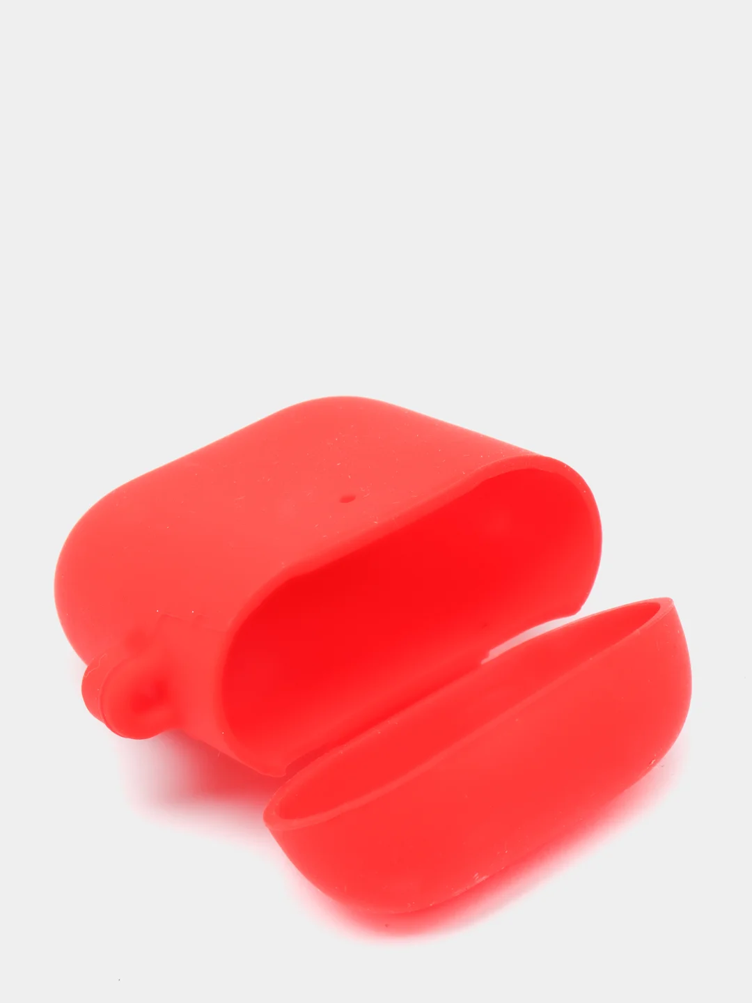 Красный силиконовый чехол для наушников, красный, AirPods 2, с карабином, подходит на 1 версию