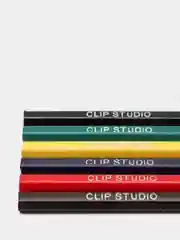Карандаши ClipStudio 6 цветов шестигранные заточенные