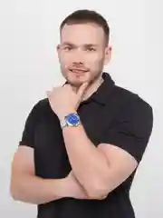 Черный часы мужские классические, с коробкой