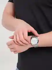 Хром часы мужские классические, с коробкой