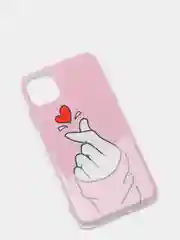 Розовый чехол Apple iPhone 11 (6.1) силиконовый с рисунком Сердце