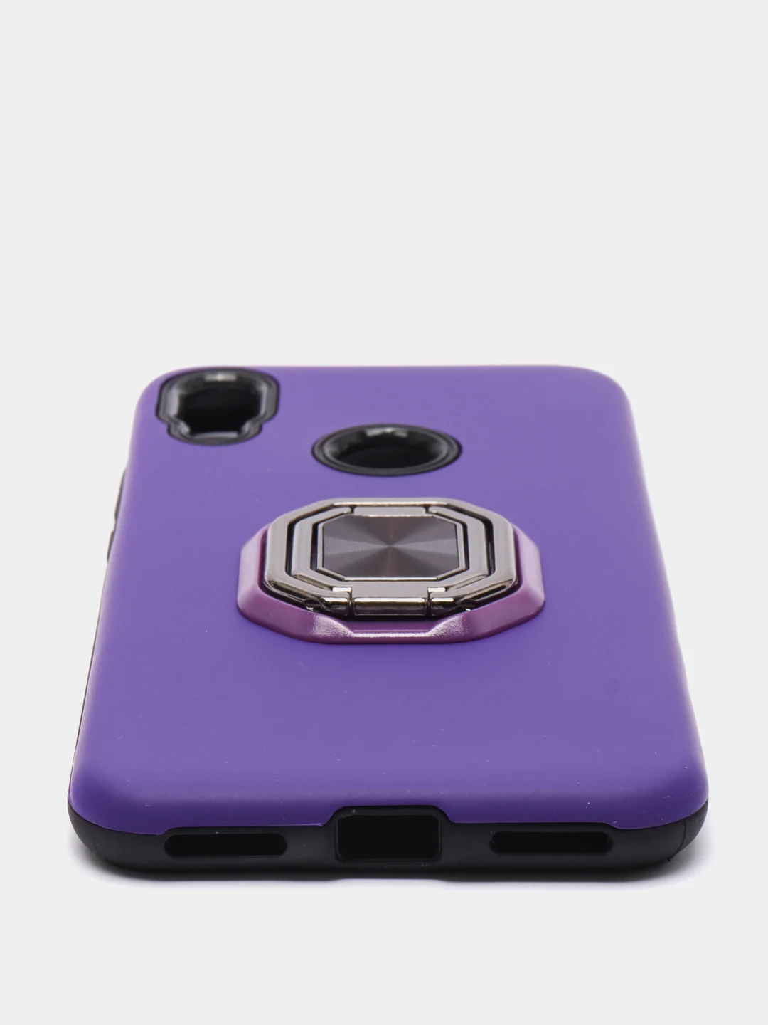 Фиолетовый чехол Honor 8A / 8A Prime / Huawei Y6 2019 / Y6 Prime 2019, с металлическим кольцом