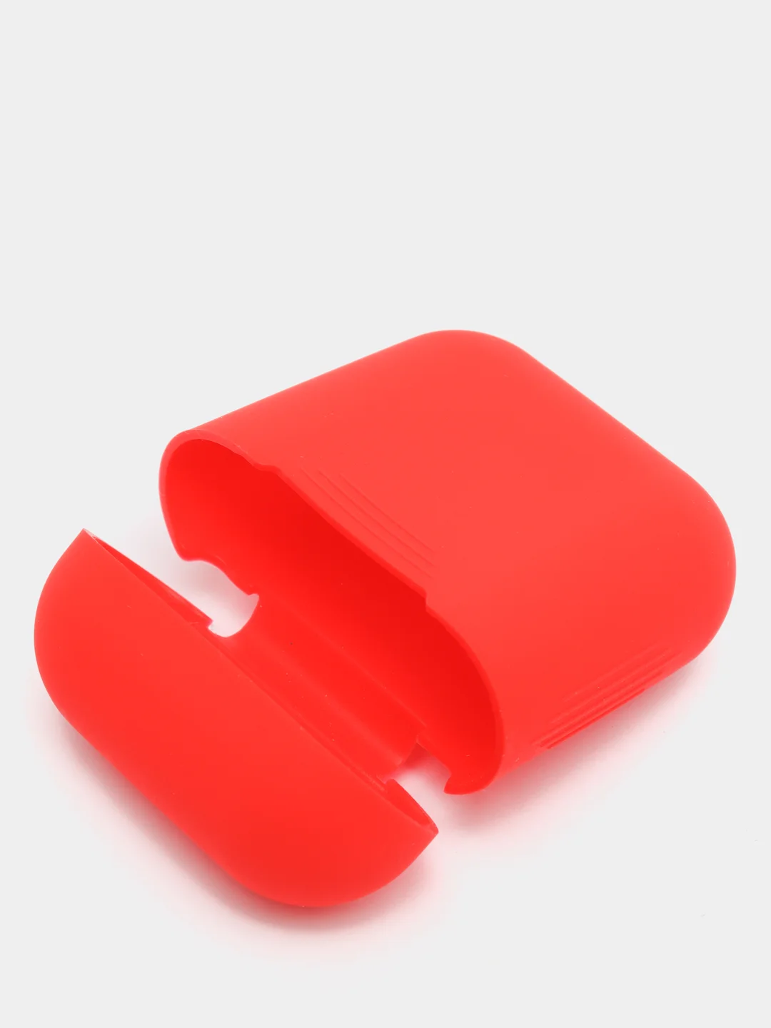 Красный чехол для Airpods 2, Airpods 1, силикон
