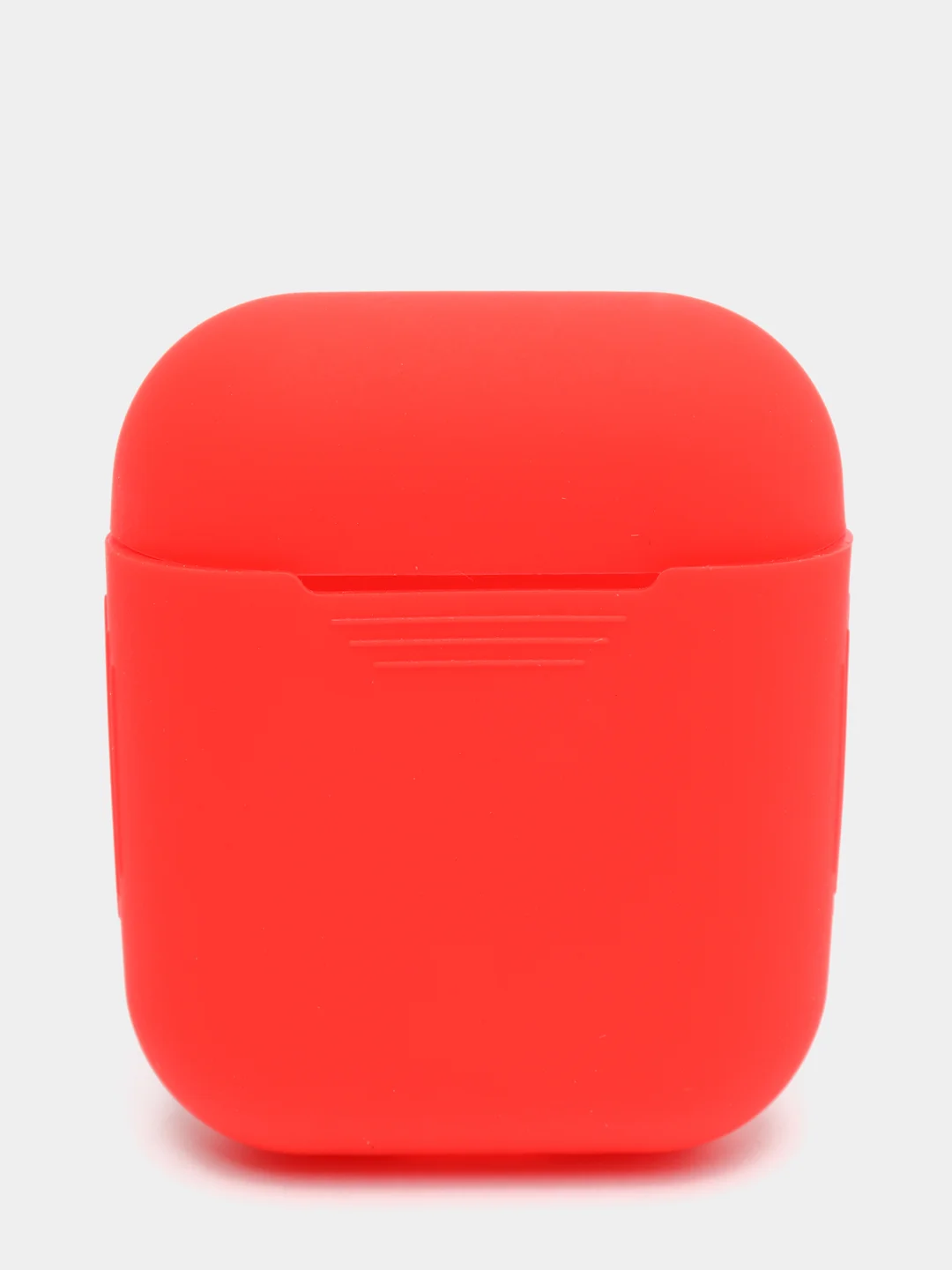 Красный чехол для Airpods 2, Airpods 1, силикон