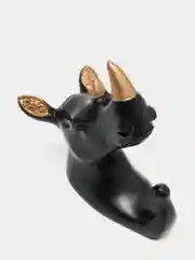 Черный крючок настенный "Носорог", 2 цвета