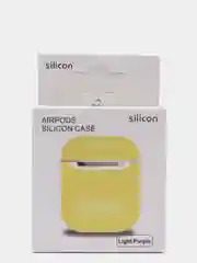 Желтый чехол для Airpods 2, Airpods 1, силикон