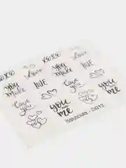 Наклейки для ногтей, слайдеры, стикеры, для ногтей (водные) - Kisses D0130