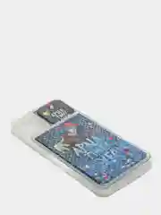 Темно-синий чехол Samsung Galaxy A02s силиконовый, переливающийся жидкий с блестками и защитой камеры