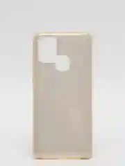 Золотой чехол силиконовый с блестками для Samsung Galaxy A21S Противоударный чехол