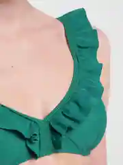 Зеленый купальник женский раздельный