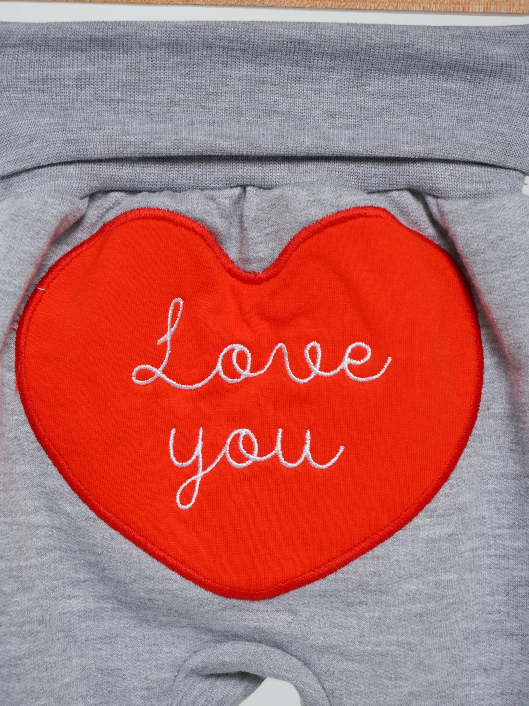 Штанишки "Love you", серый, рост 62-68 см