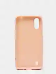 Розовый чехол усиленный с рамкой для Samsung Galaxy A01, силиконовый
