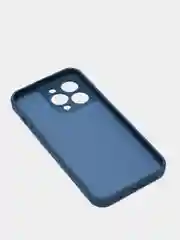 Темно-синий чехол с защитой камеры и мягкой подкладкой для iPhone 13 / 13 Pro / 12 Pro, 12 Pro Max, 11