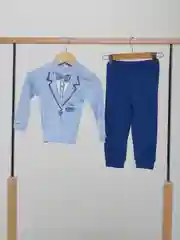Голубой детский нарядный костюм для мальчика
