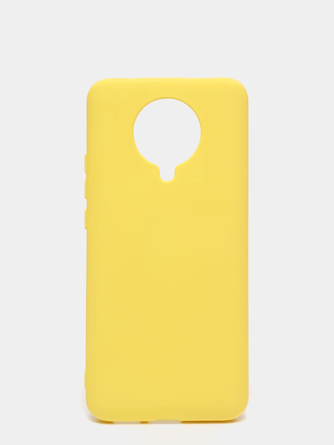 Желтый чехол Xiaomi Redmi K30 Pro / Poco F2 Pro с закрытым низом и бархатом внутри Silicone Cover