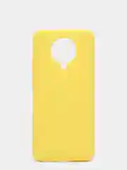 Желтый чехол Xiaomi Redmi K30 Pro / Poco F2 Pro с закрытым низом и бархатом внутри Silicone Cover