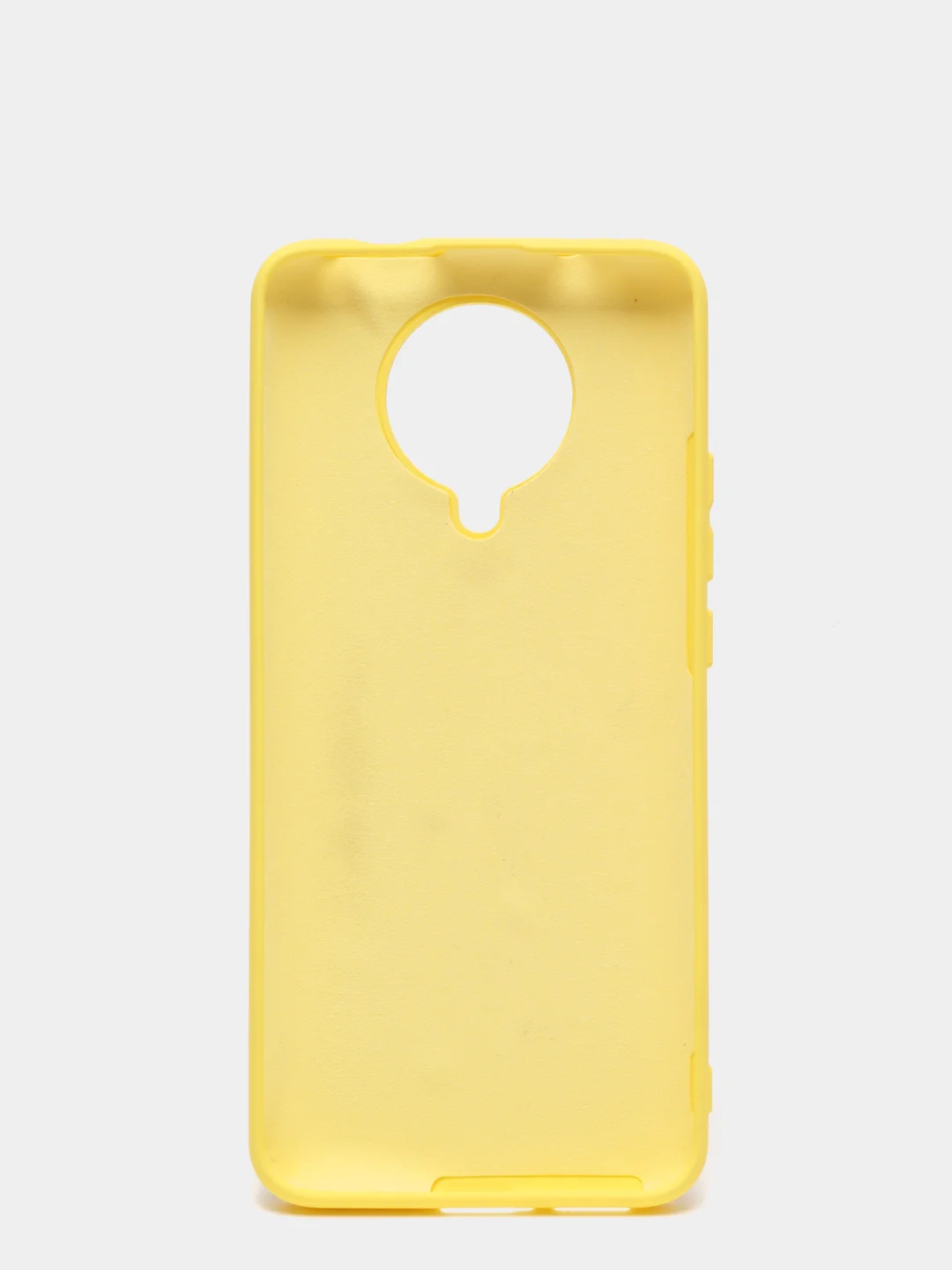 Желтый чехол Xiaomi Redmi K30 Pro / Poco F2 Pro с закрытым низом и бархатом внутри Silicone Cover