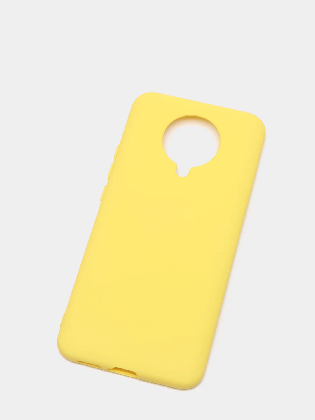Желтый чехол Xiaomi Redmi K30 Pro / Poco F2 Pro с закрытым низом и бархатом внутри Silicone Cover