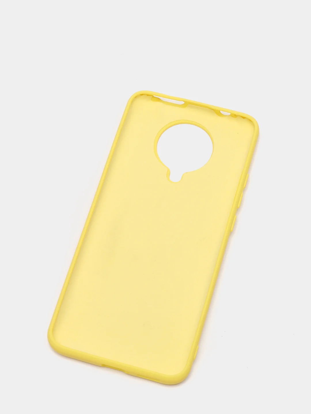 Желтый чехол Xiaomi Redmi K30 Pro / Poco F2 Pro с закрытым низом и бархатом внутри Silicone Cover
