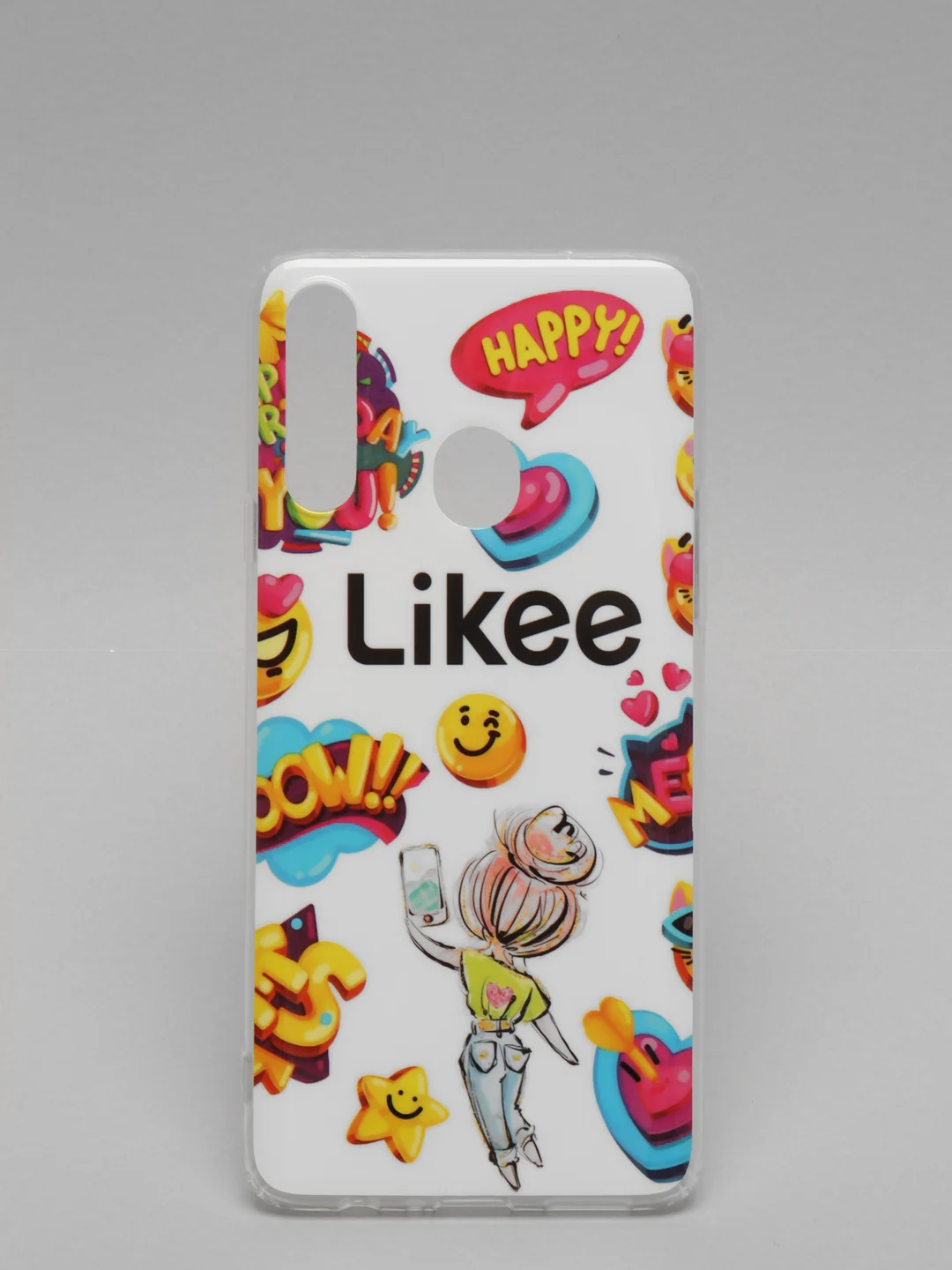 Серый меланж чехол Samsung Galaxy A20s, Самсунг Галакси А20с с рисунком