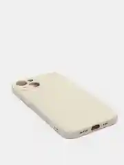 Белый чехол iPhone 13 Pro Max, силиконовый на айфон про макс
