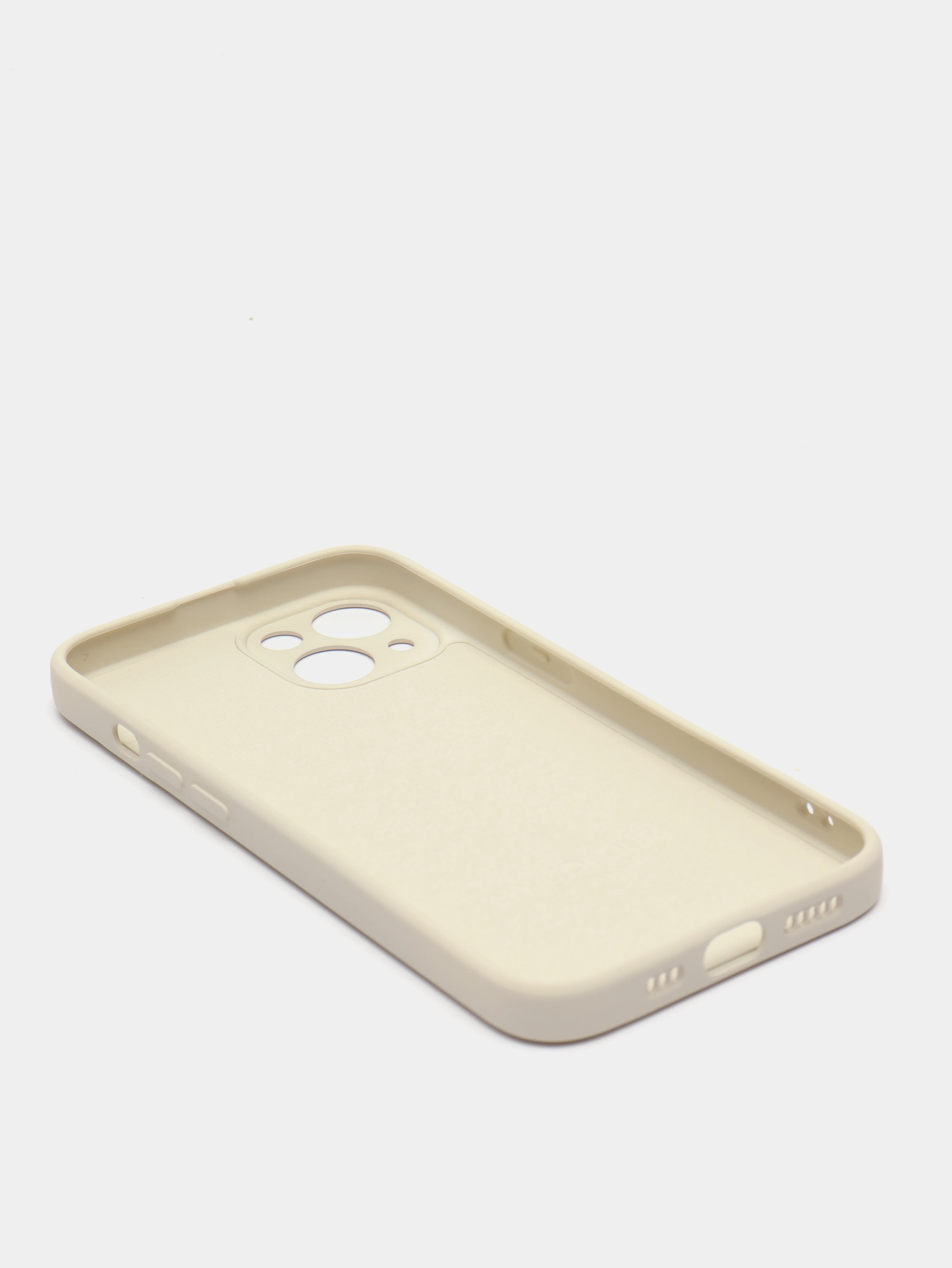 Белый чехол iPhone 13 Pro Max, силиконовый на айфон про макс