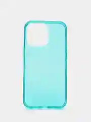 Бирюзовый чехол для iPhone 13 / 13 Pro / 13 Pro Max силиконовый, неоновый, плотный, прозрачный