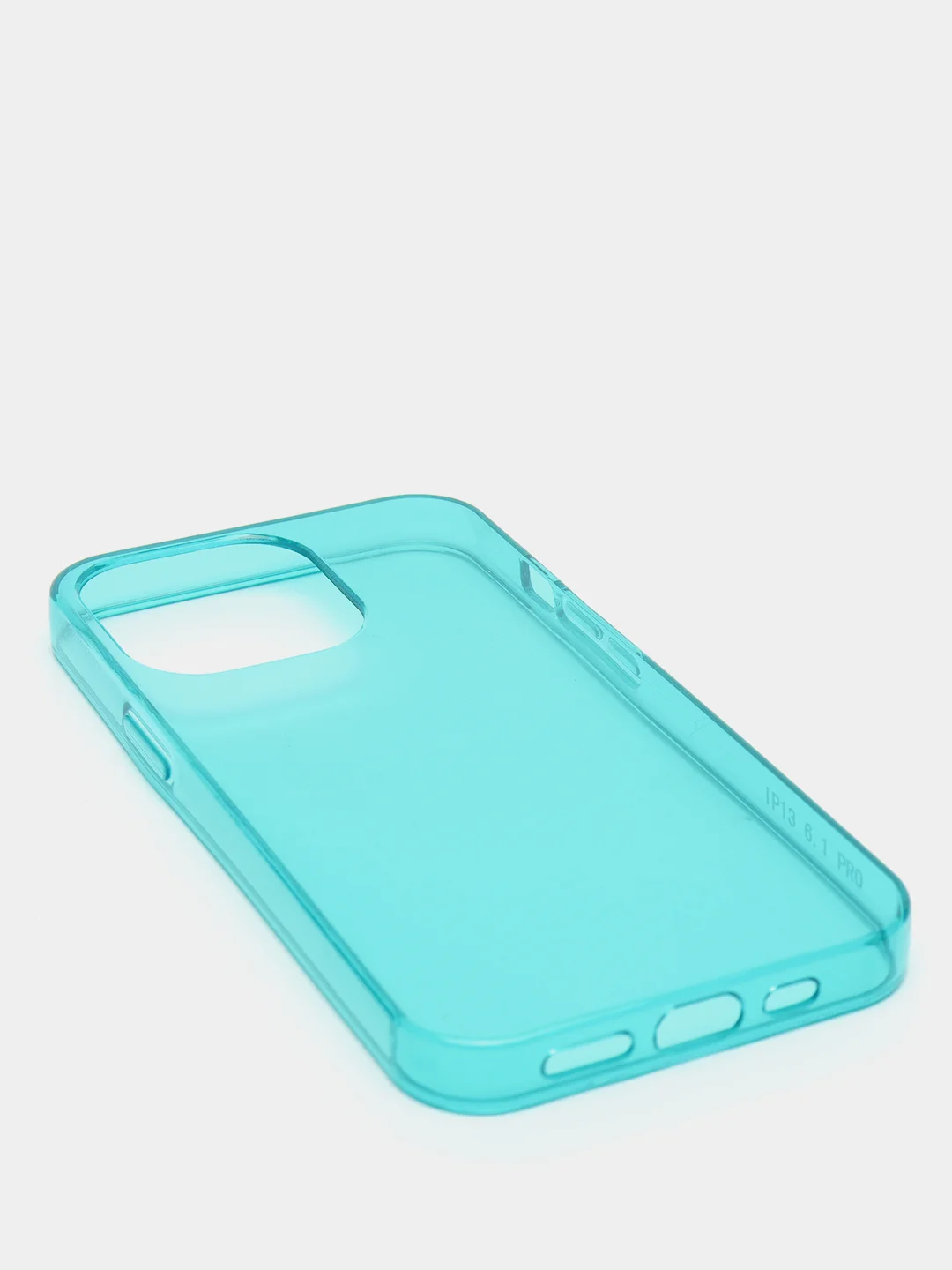 Бирюзовый чехол для iPhone 13 / 13 Pro / 13 Pro Max силиконовый, неоновый, плотный, прозрачный