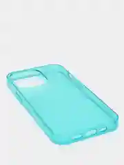 Бирюзовый чехол для iPhone 13 / 13 Pro / 13 Pro Max силиконовый, неоновый, плотный, прозрачный