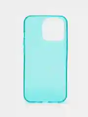 Бирюзовый чехол для iPhone 13 / 13 Pro / 13 Pro Max силиконовый, неоновый, плотный, прозрачный