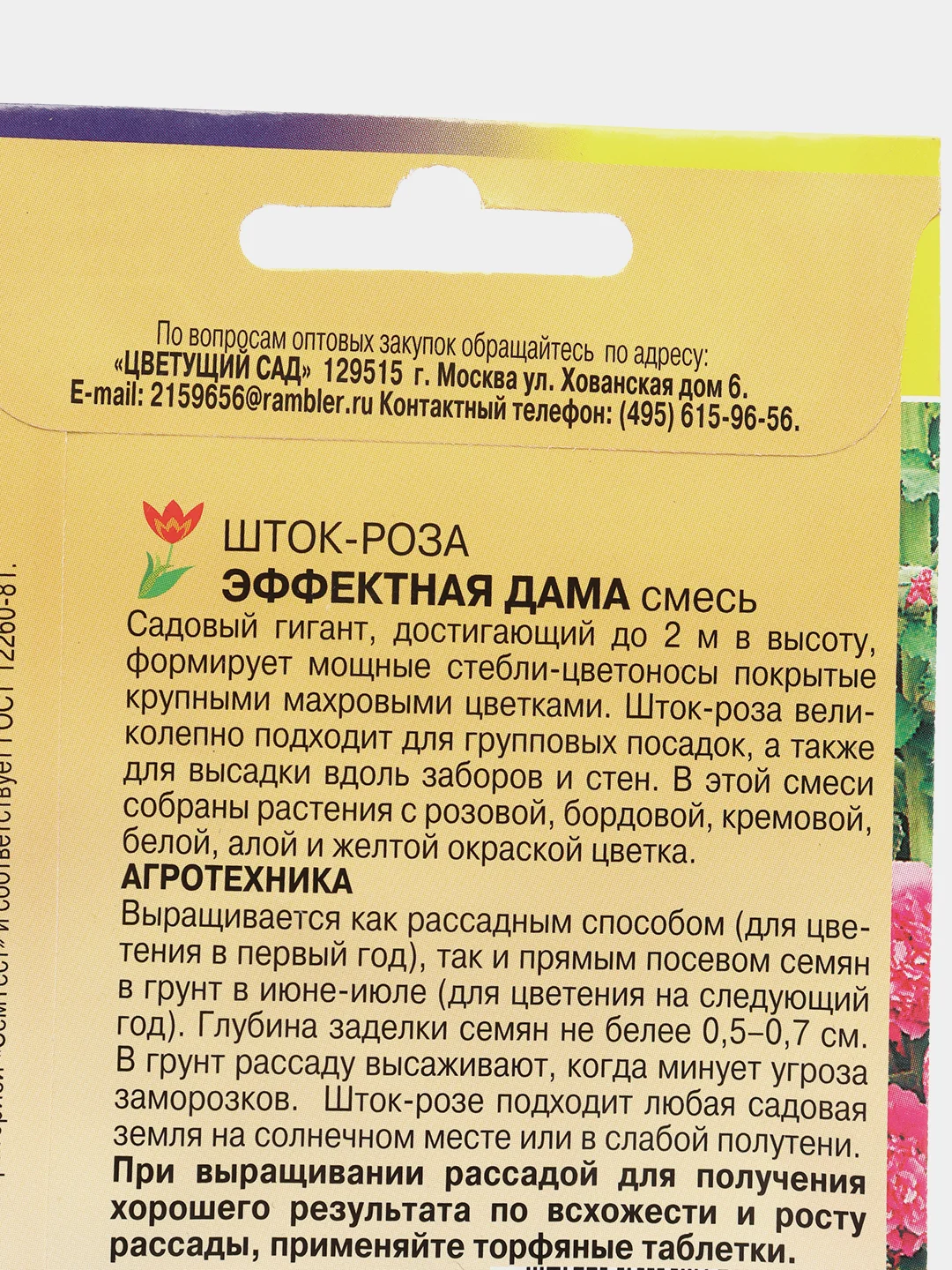 Шток роза Эффектная дама, семена, цветы