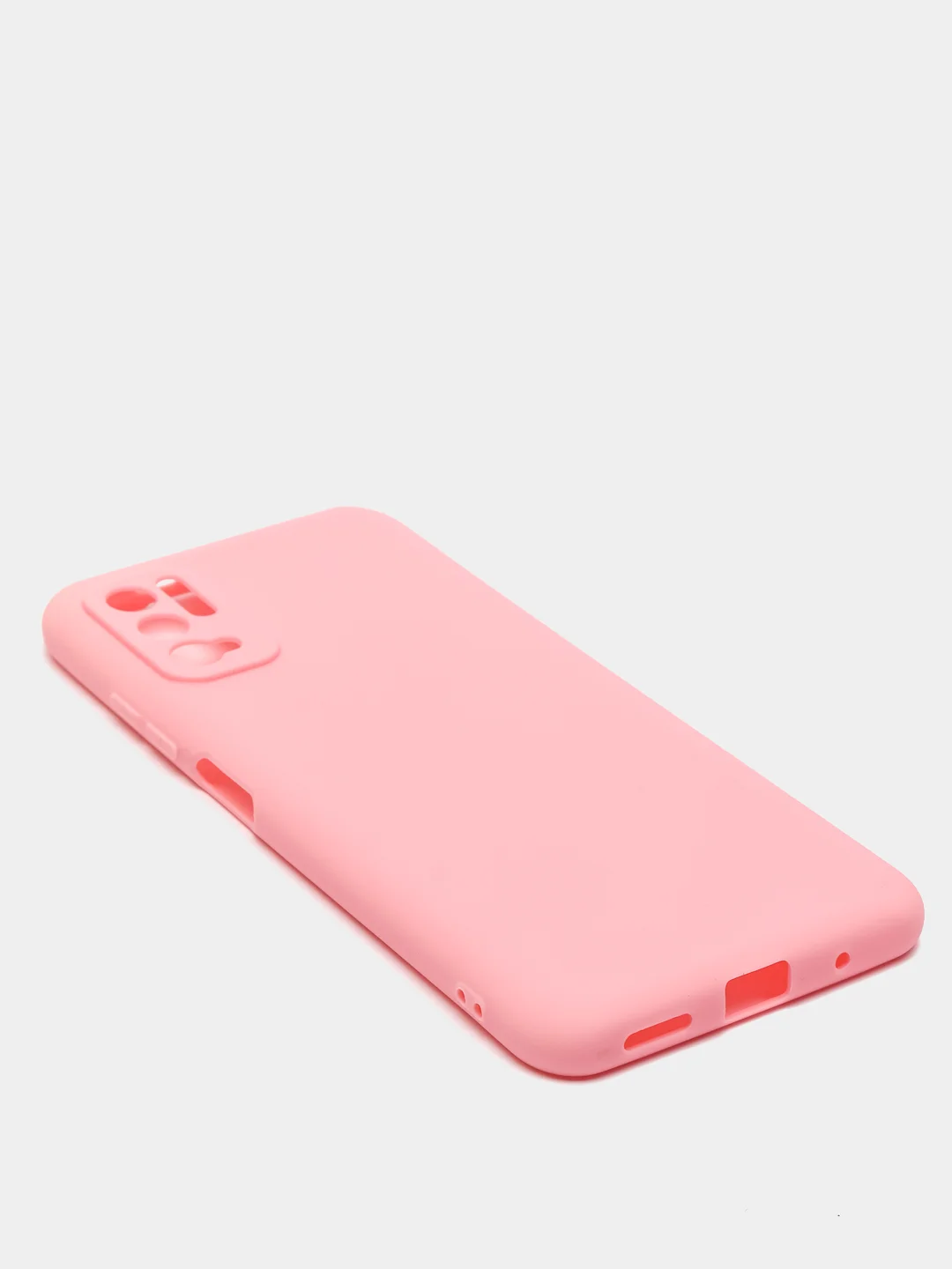 Розовый чехол силиконовый Xiaomi Redmi Note 10T / POCO M3 Pro, матовый, цветной
