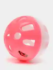 Розовый шарик для кошек с бубенчиком, 3,8 см