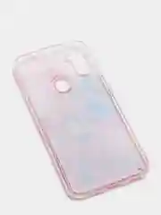 Розовый чехол Samsung Galaxy A11, M11 (Самсунг Галакси А11, М11) переливающийся жидкий с блестками